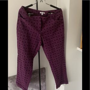 New York and Company geometrical print crop pants